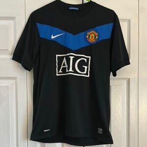 Nike Black and Blue Manchester United Jersey